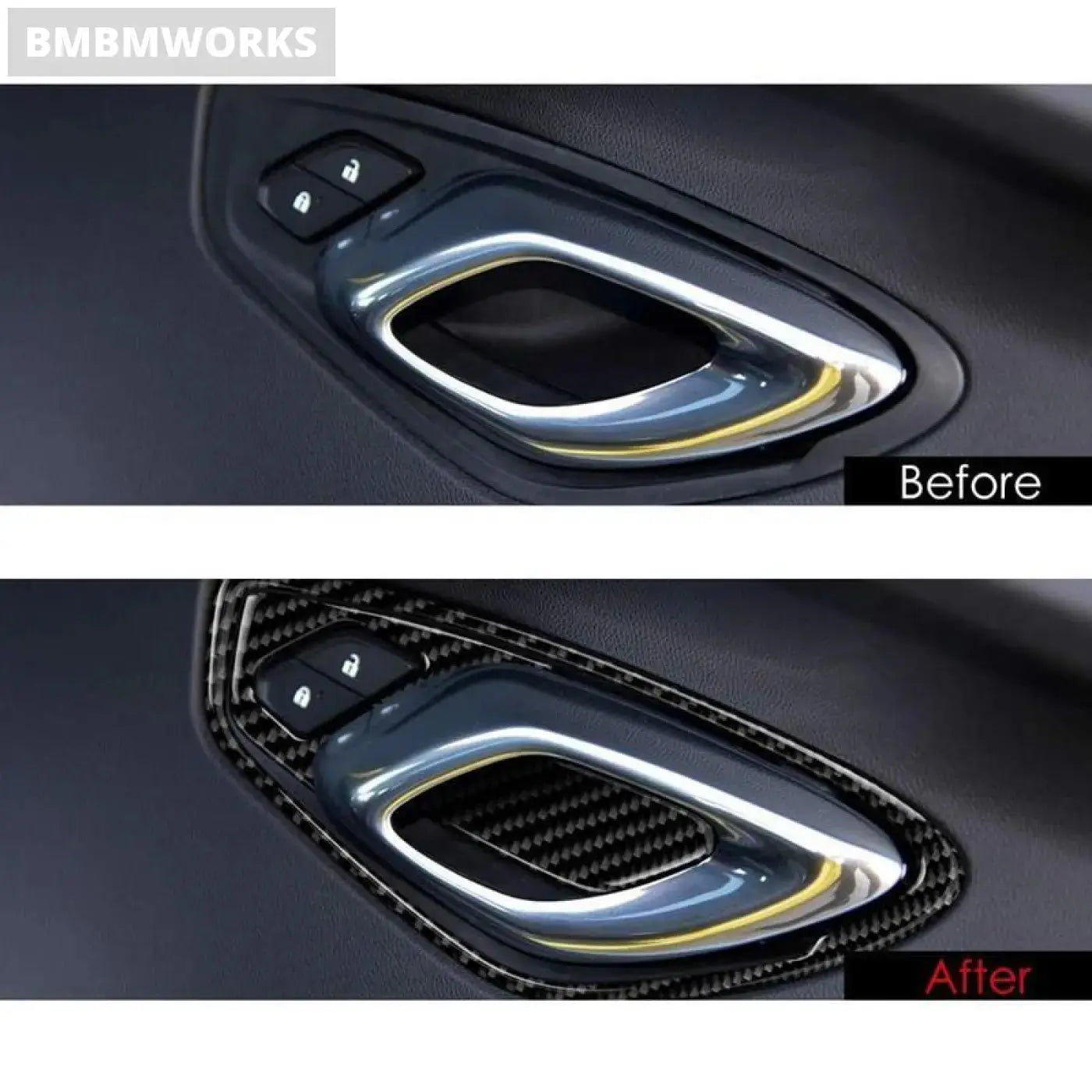 2Pcs/Set Door Handle Frame Cover Chevrolet Camaro 2016 -2020