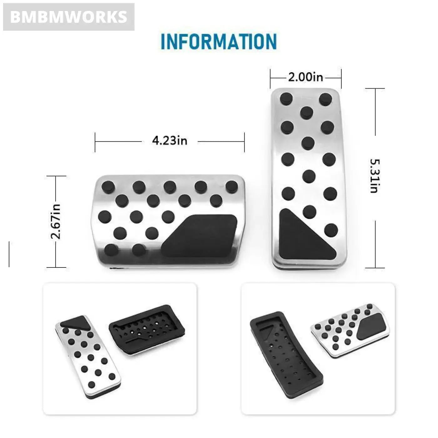 2Pcs/Set Gas Brake Pedals Cover Jeep Grand Cherokee Dodge Durango 2011-2018