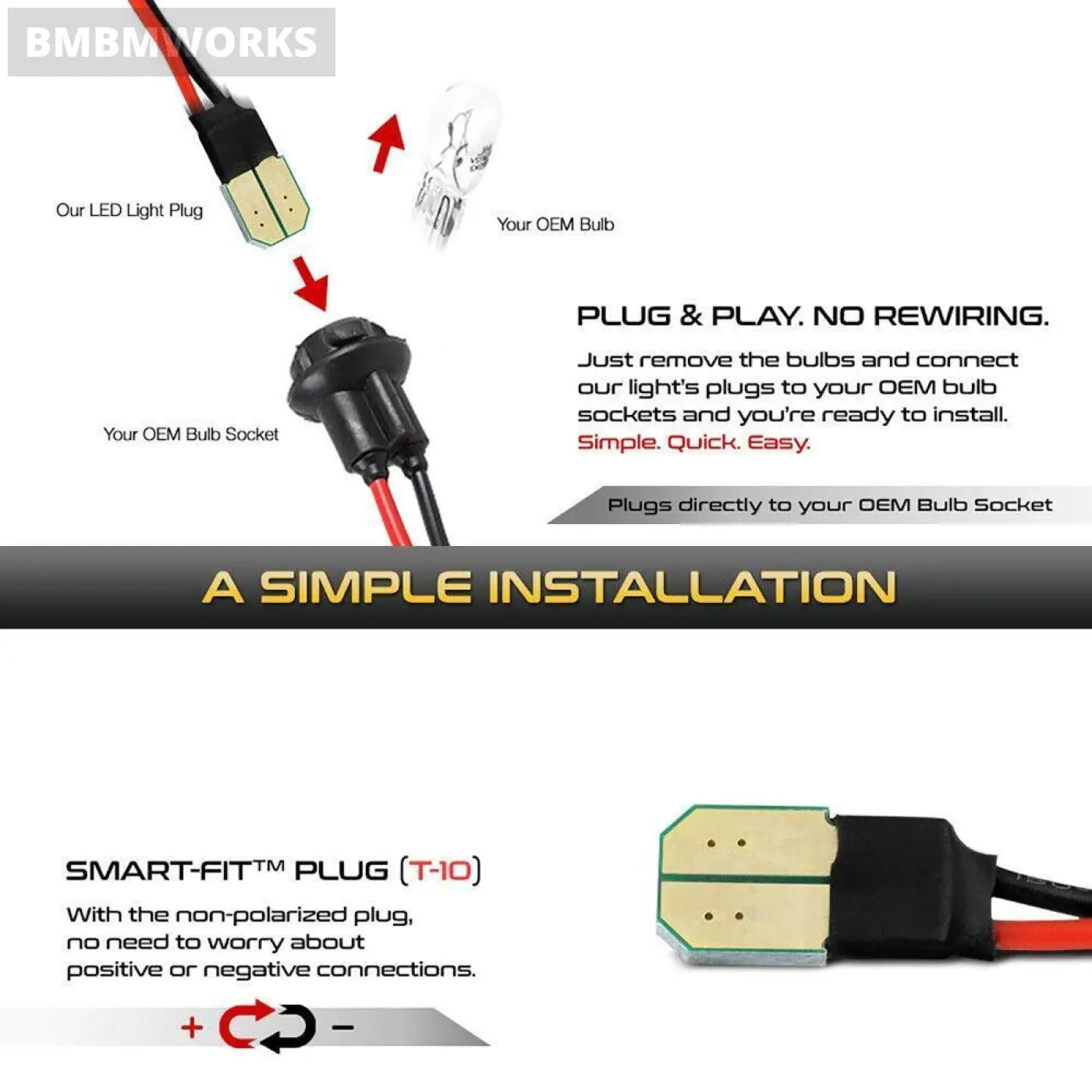 2Pcs Side Marker Light Front Bumper Parking Lamp Chrysler 300 2005-2014