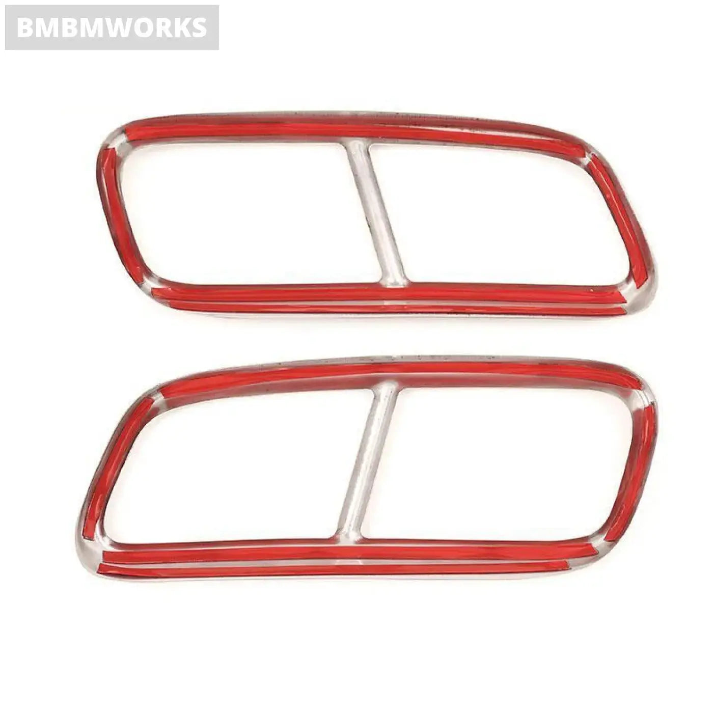 2Pcs Stainless Steel Tail Muffler Exhaust Pipe Output Cover Audi Q7 2016 2017