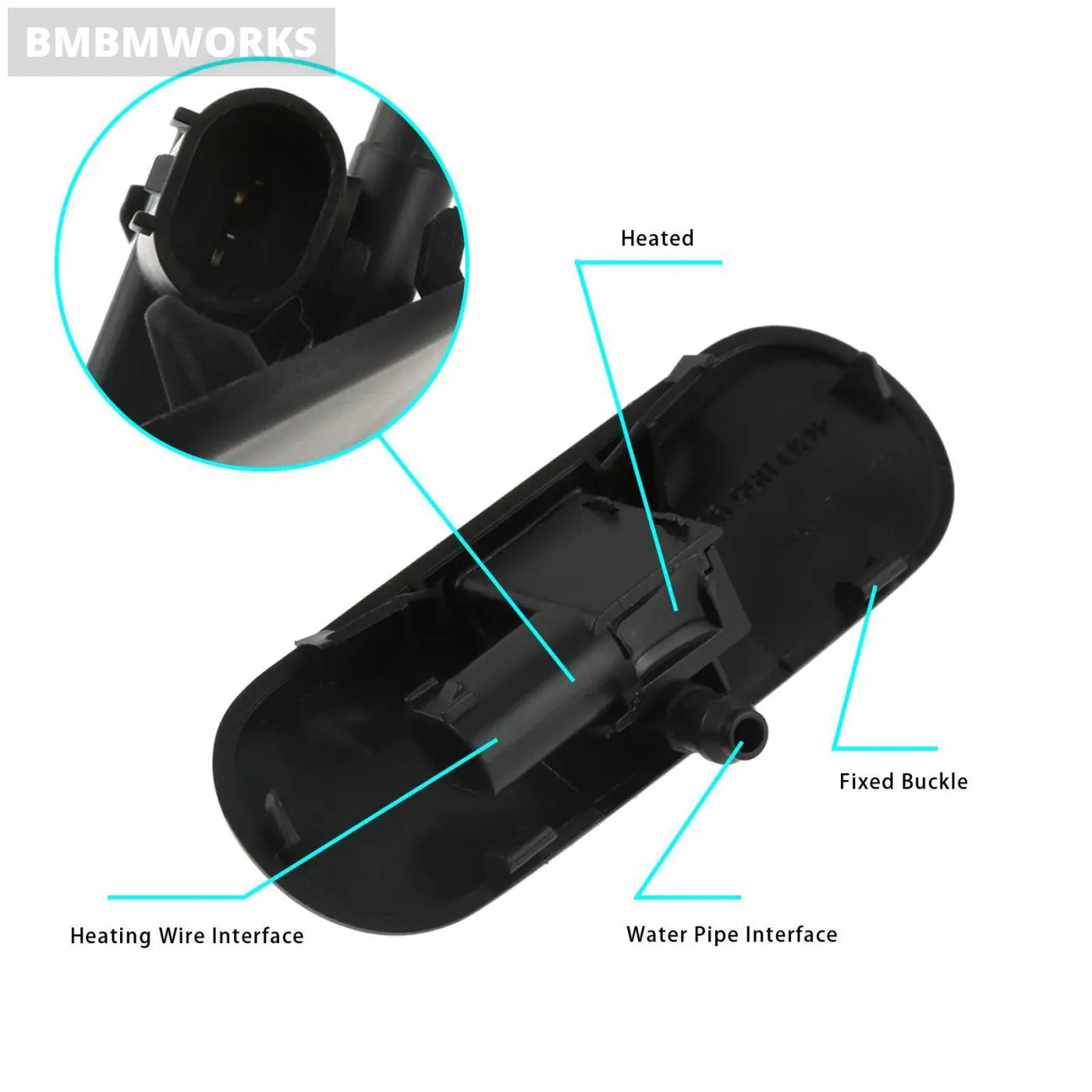 2Pcs Water Spray Jet Nozzles Heated Audi Tt A1 8X A4 B8 Q3 Q5 Q7