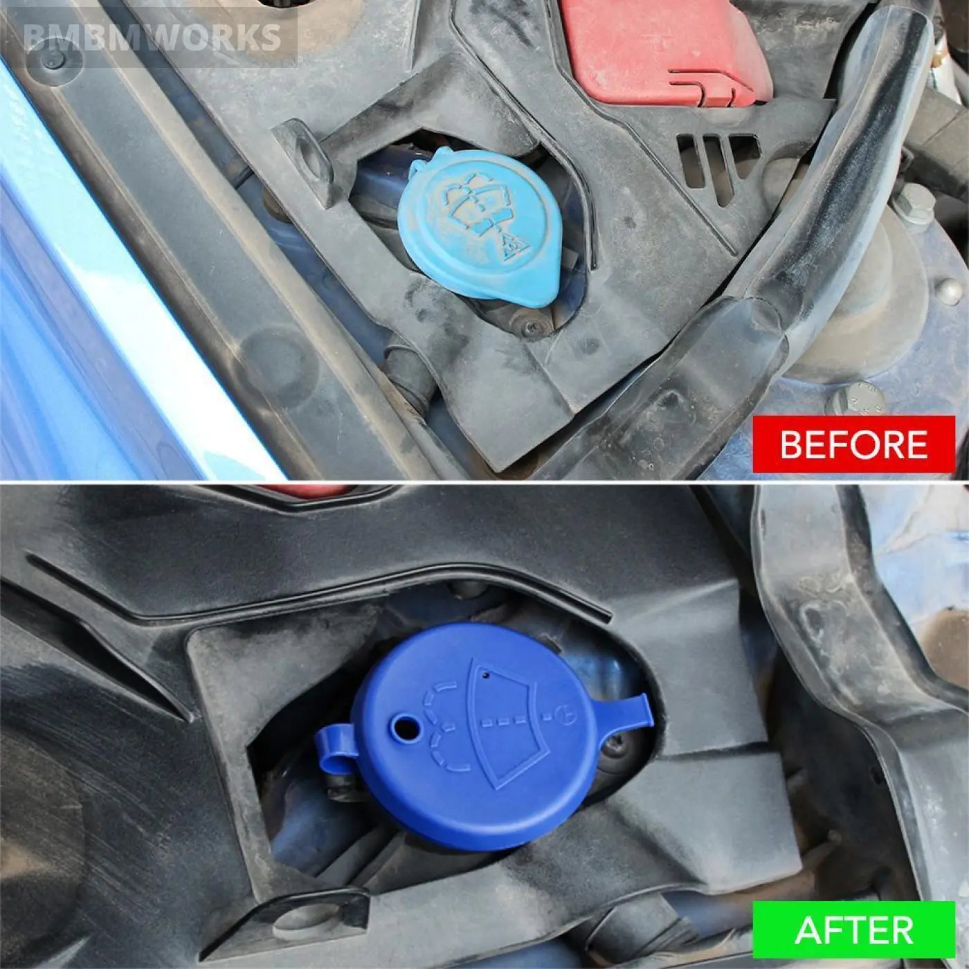 2Pcs Windshield Wiper Washer Fluid Reservoir Lid Cover Alfa Romeo Giulietta 159