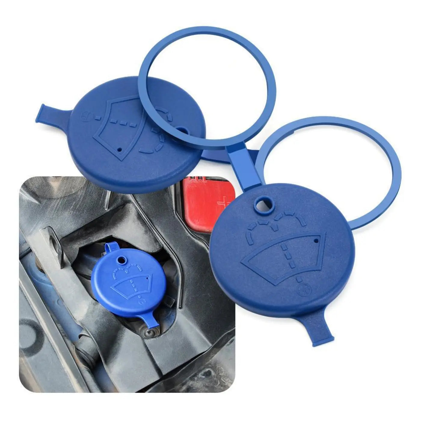 2Pcs Windshield Wiper Washer Fluid Reservoir Lid Cover Alfa Romeo Giulietta 159