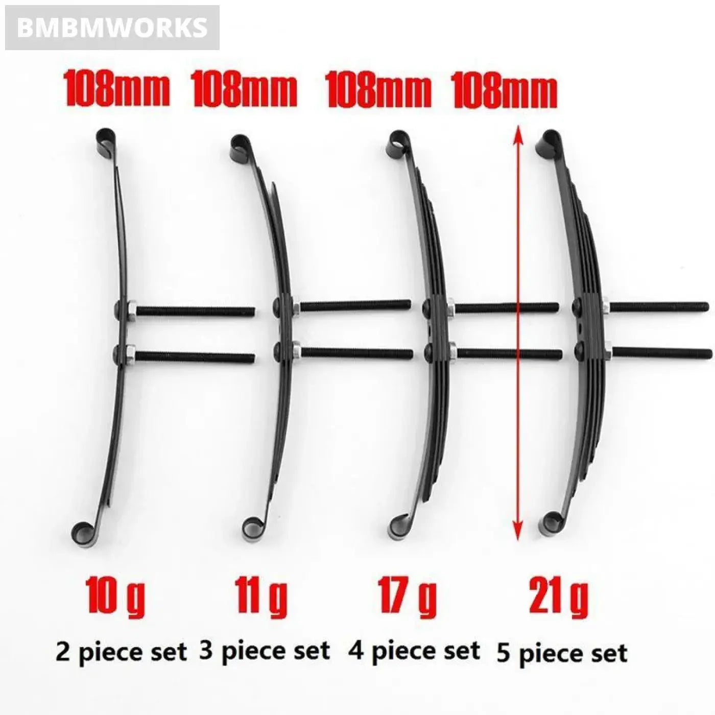 2Set Steel Leaf Springs Claas 1/14 Tamiya Rc Tractor Trailer