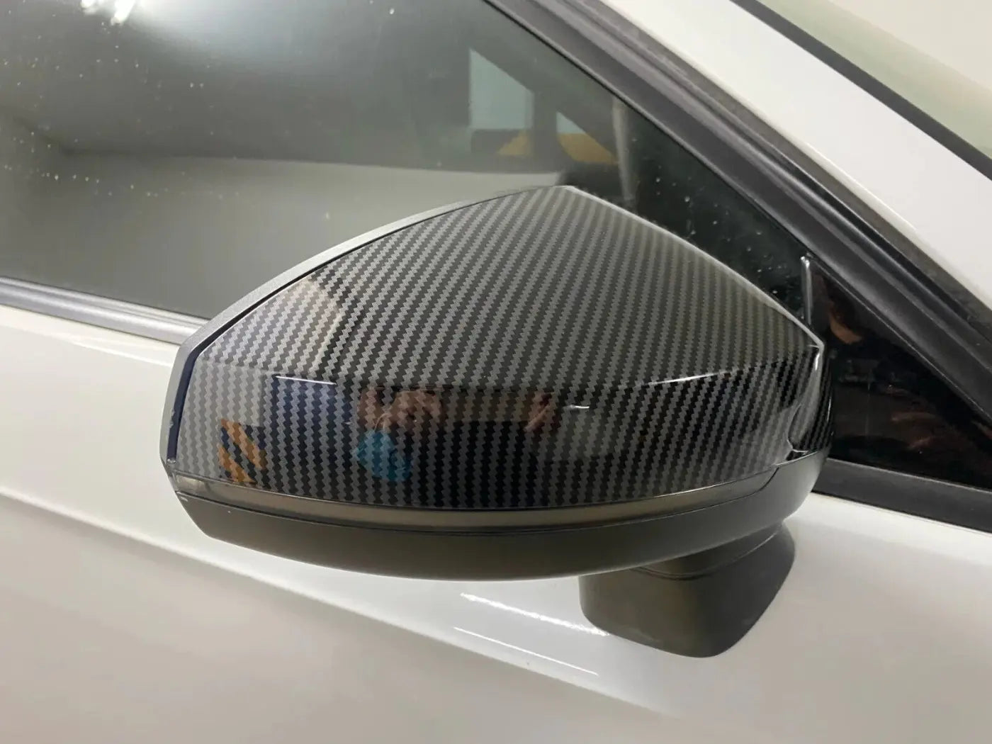 2X Audi A3 S3 8V Rs3 Carbon Fiber Pattern Mirror Caps