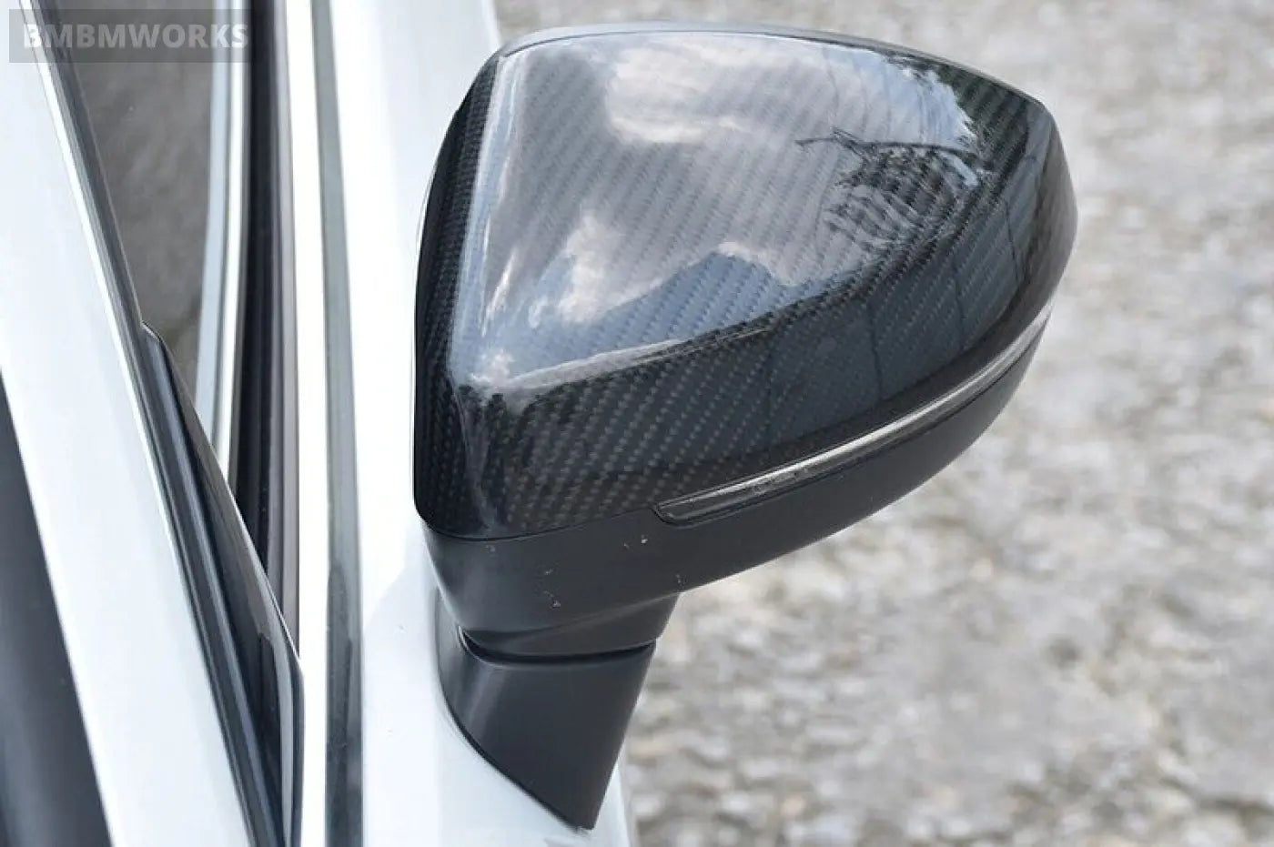 2X Audi A3 S3 8V Rs3 Carbon Fiber Pattern Mirror Caps