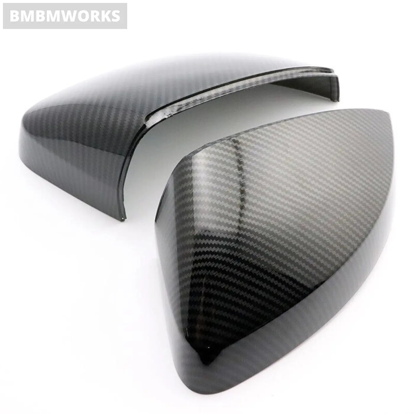 2X Audi A3 S3 8V Rs3 Carbon Fiber Pattern Mirror Caps