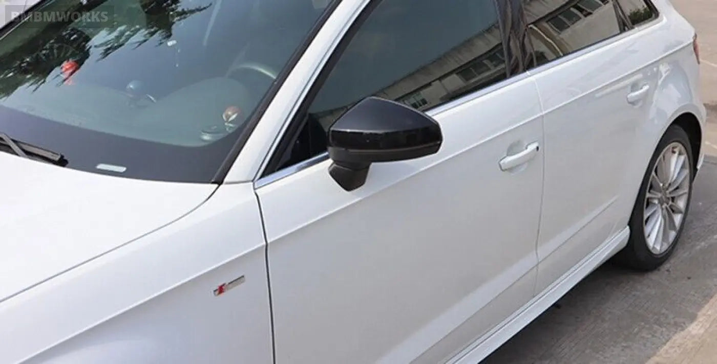 2X Audi A3 S3 8V Rs3 Gloss Black Mirror Caps