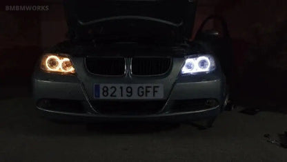 2X Bmw E90 E91 White Led Angel Eye Canbus Bulbs 2004-2008