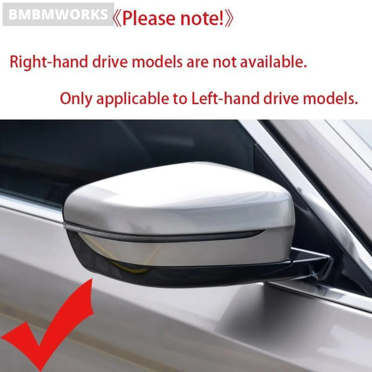 2X Carbon Fiber Pattern Side Mirror Cover Trim Bmw 3 4 5 7 8 G20 G21 G30 G11 G12