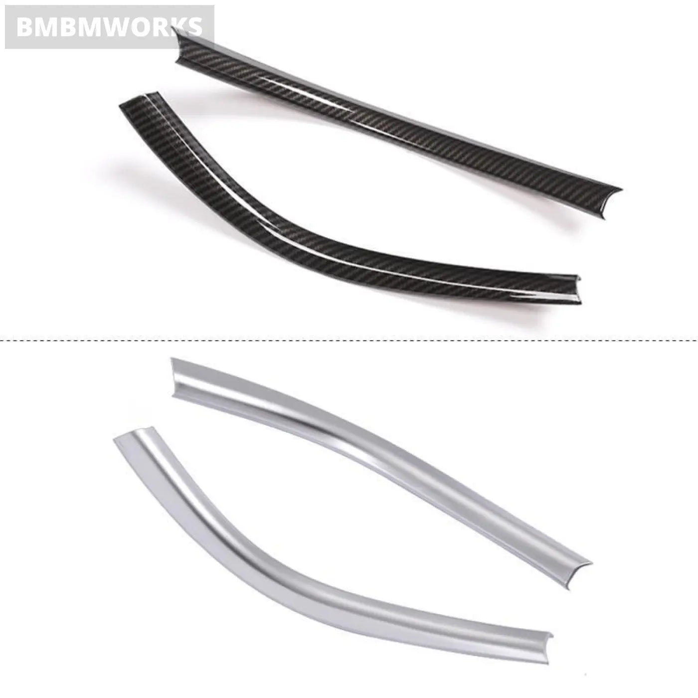 2X Center Control Panel Side Strips Cover Trim Mercedes Benz A B Cla Gla Class