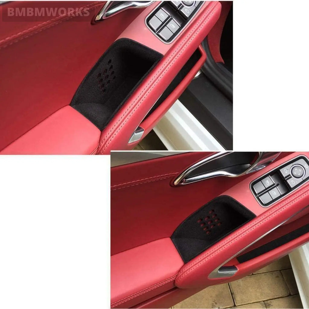 2X Door Armrest Organizer Storage Box Porsche 911 Boxster Cayman 2013-2019