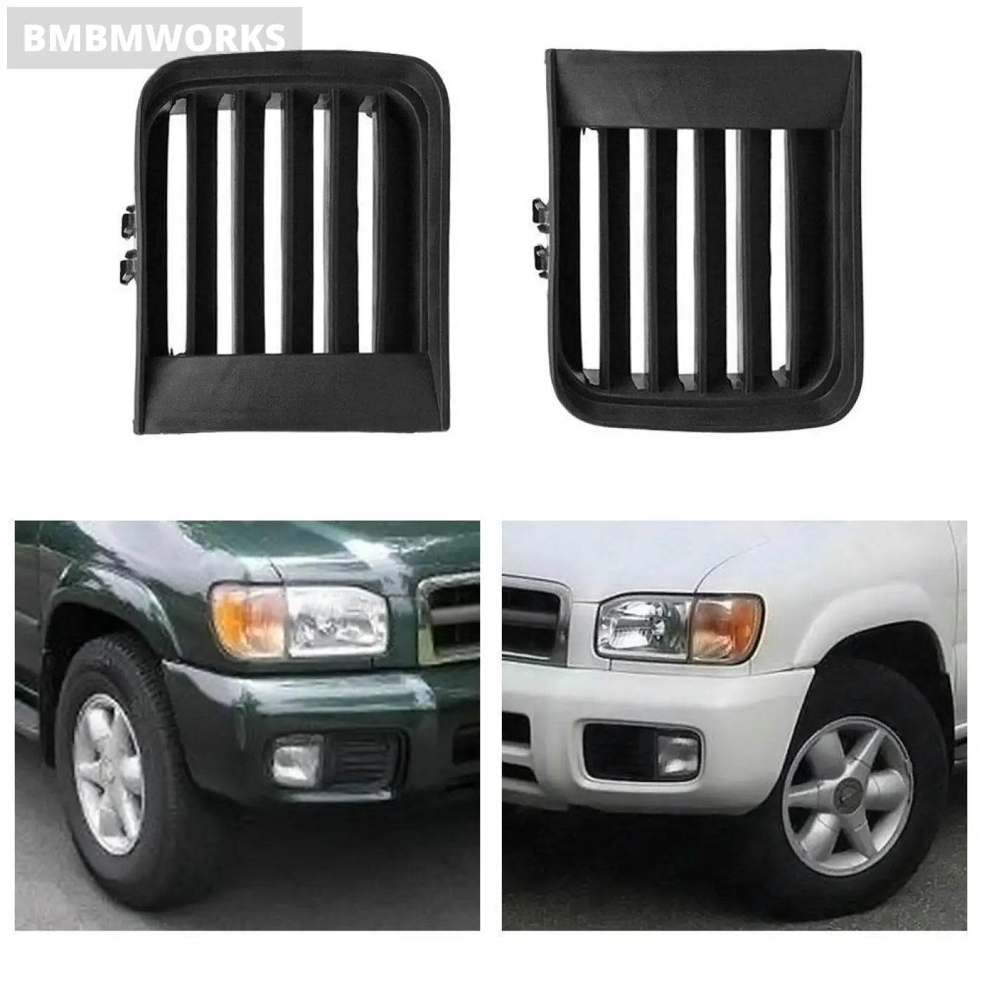 2X Front Fog Light Grille Cover For Nissan Pathfinder R50 1999-2004 62257-2W100