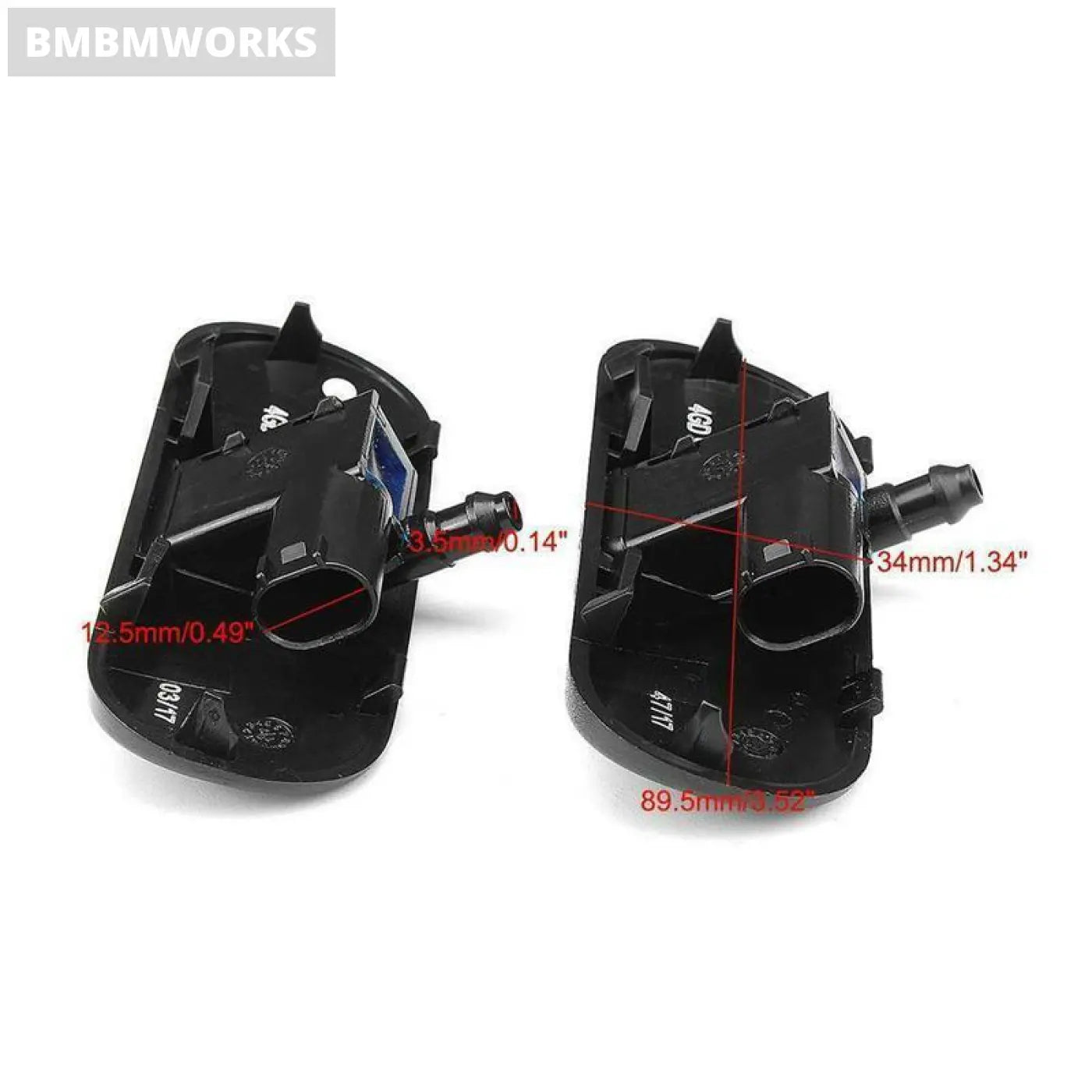 2X Front Windscreen Washer Spray Nozzle Jet Heated Audi A3 A4 Q3 Q5 Q7 A7 Tt