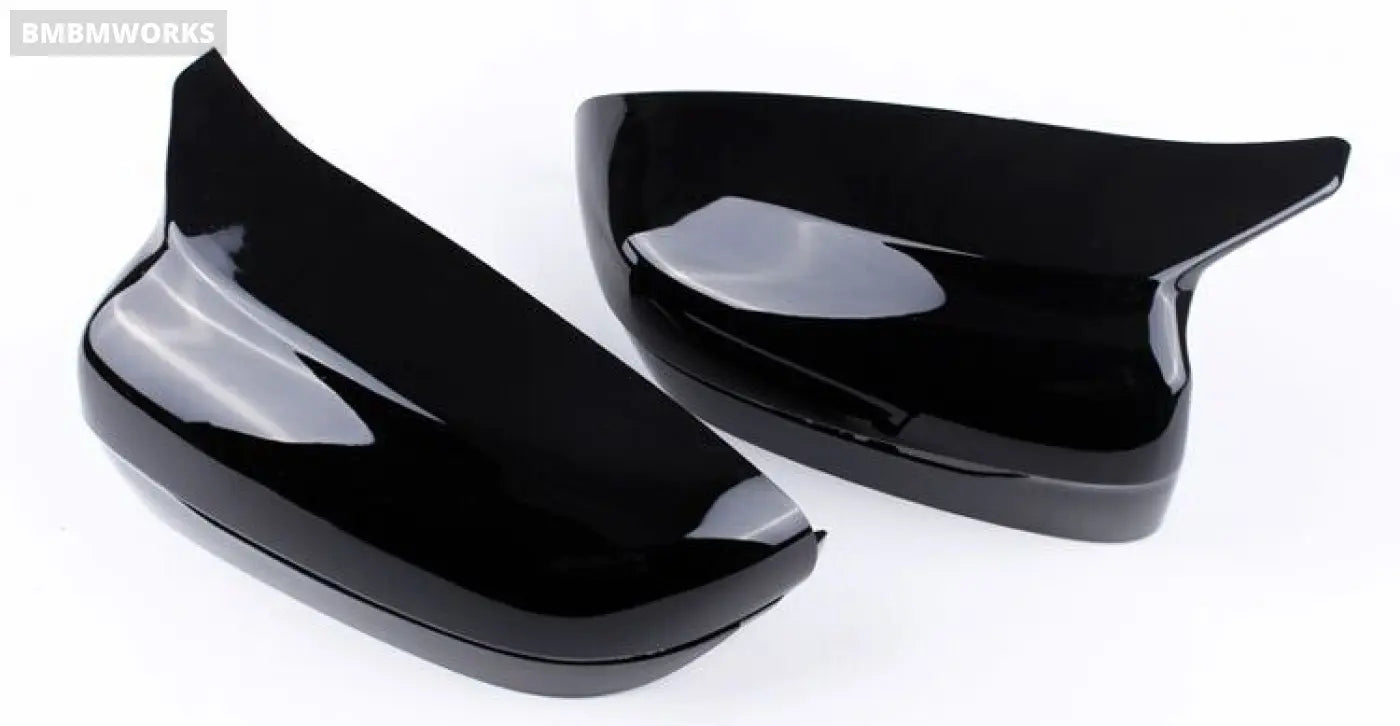 2X Gloss Black Side Mirror Cover Trim Bmw 3 4 5 7 8 G20 G21 G28 G11 G12 G30 G22