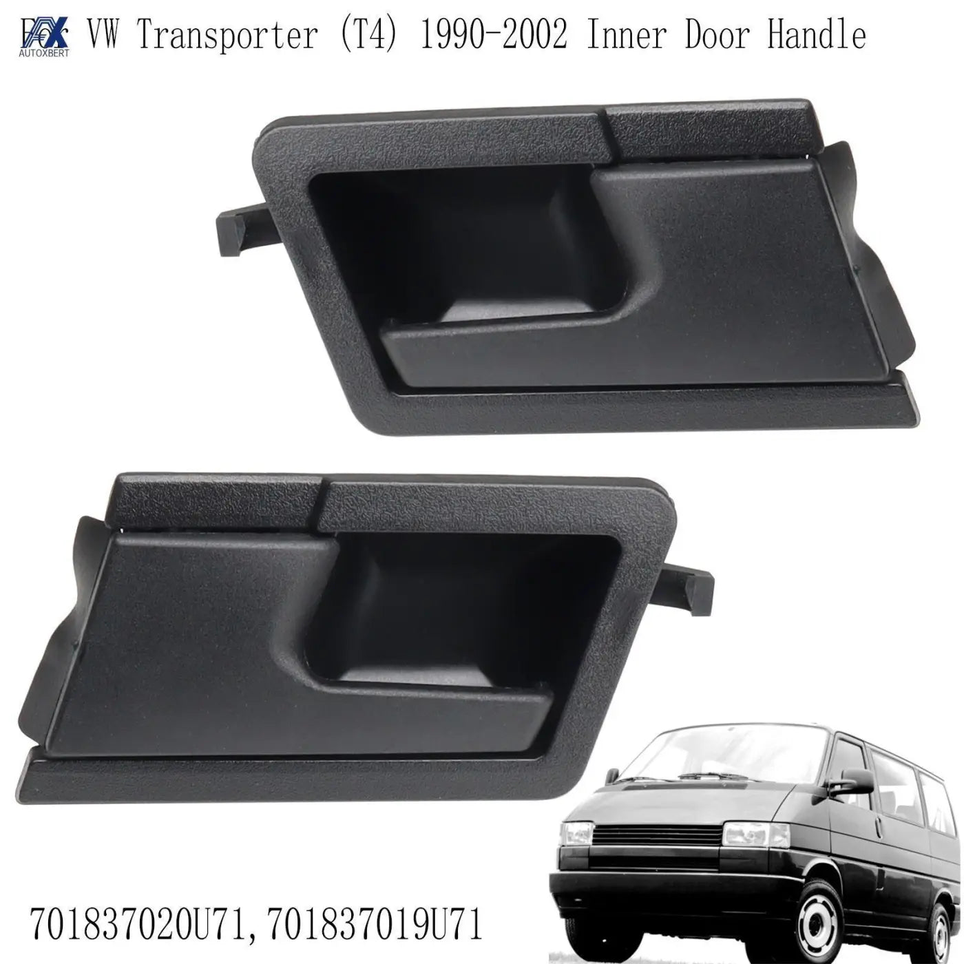 2X Interior Inside Inner Door Handle Front Left Right Vw Volkswagen Transporter