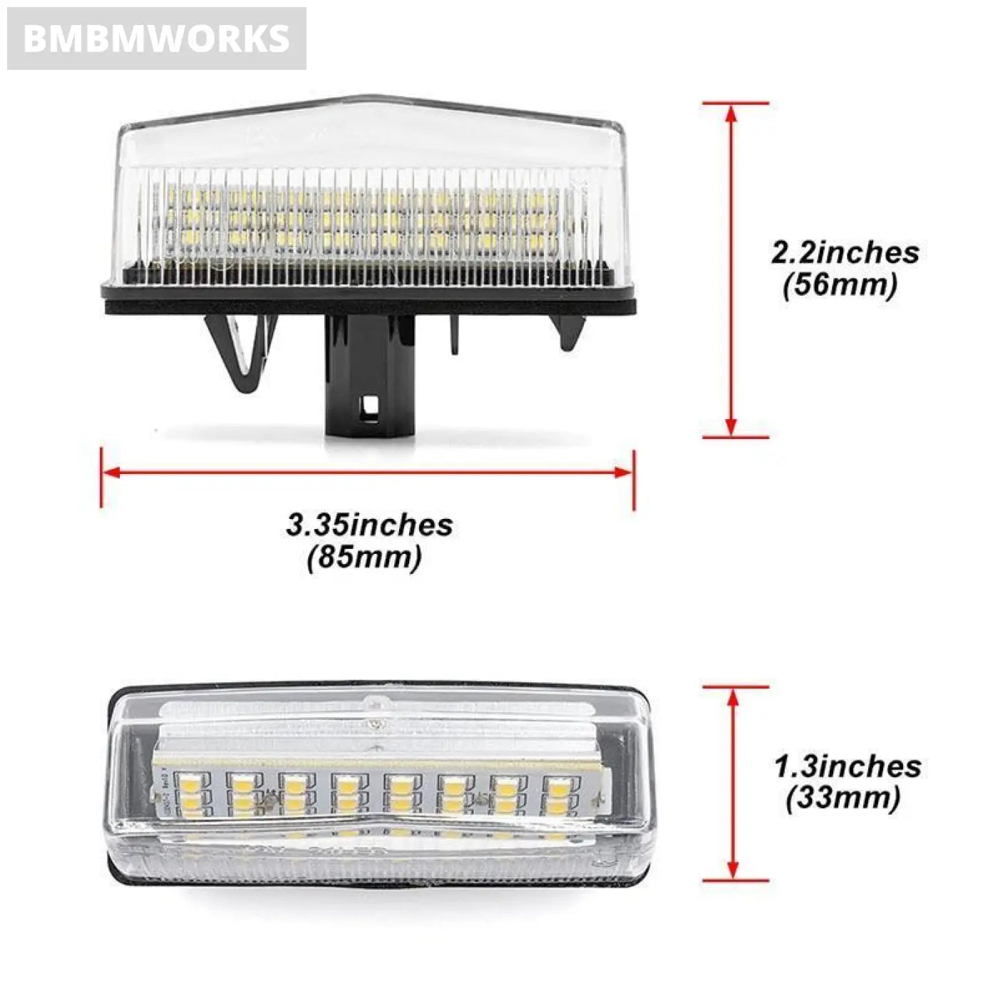 2X Led License Plate Lights Toyota Prius Xw20 Xw30 Matrix Rav4 Lexus Ct20