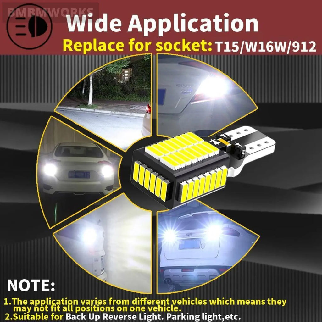 2X Led Reverse Light Bulbs W16W T15 921 Canbus Bmw F10 F30 E90 E91 F11 F31 E92
