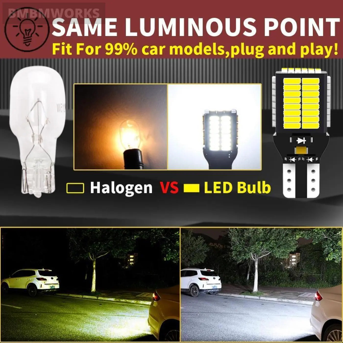 2X Led Reverse Light Bulbs W16W T15 921 Canbus Bmw F10 F30 E90 E91 F11 F31 E92