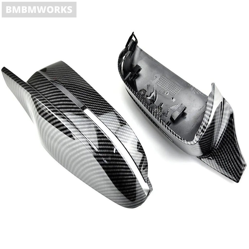2X Lhd Carbon Fiber Look Mirror Cover Caps Bmw G20 G21 G30 G22 G23 G11 G12 G15