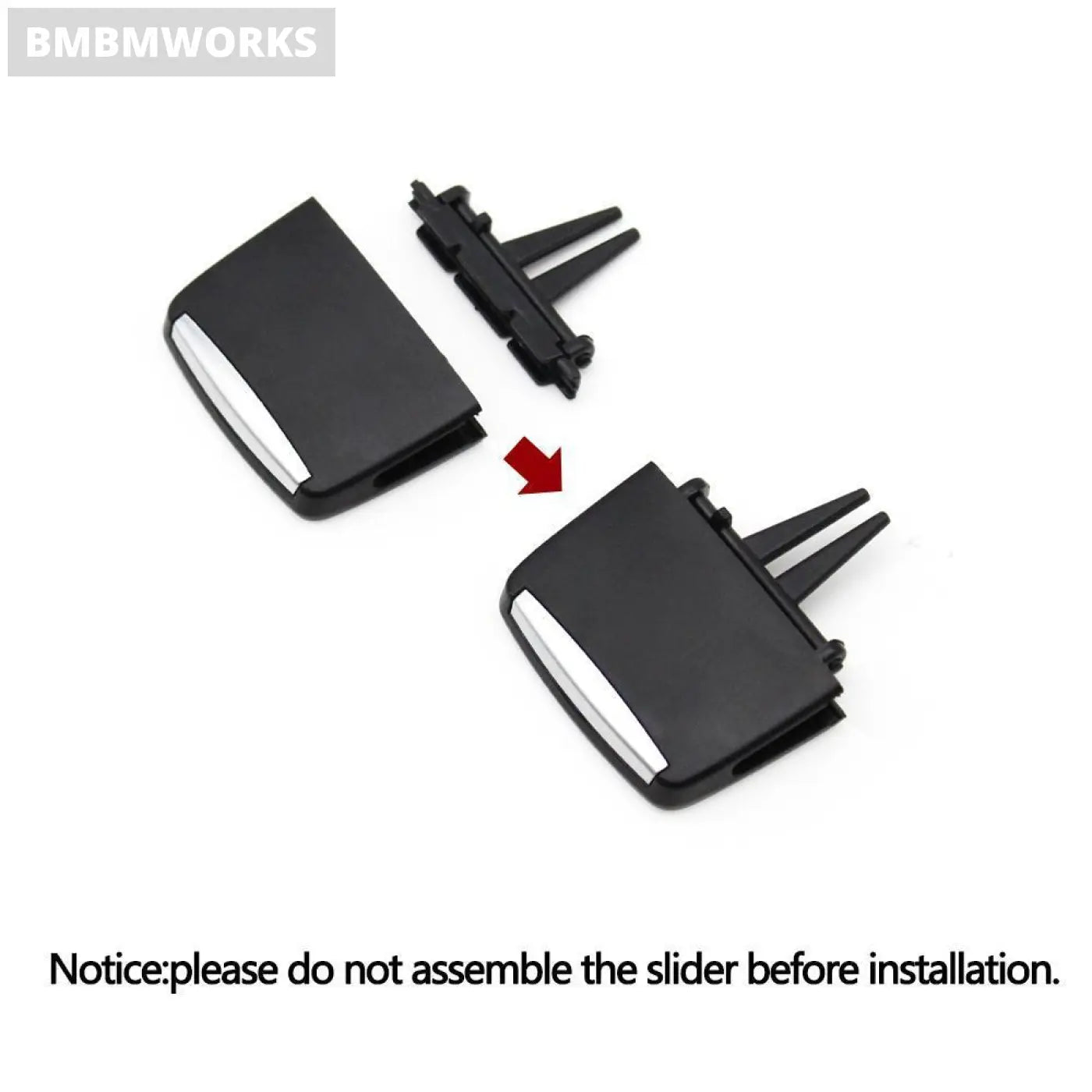 2X Rear Air Ac Vent Grille Slider Clip Adjuster Tab Handle Bmw X5 X6 E70 E71 E72