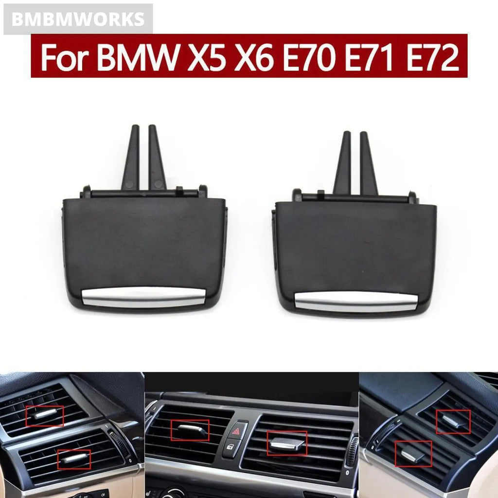 2X Rear Air Ac Vent Grille Slider Clip Adjuster Tab Handle Bmw X5 X6 E70 E71 E72