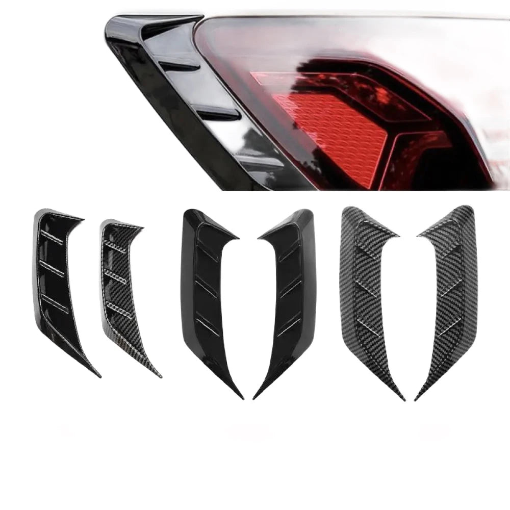 2X Rear Tail Light Carbon Fiber Look Diffuser Lamp Trim Audi A4 B9 2020-2024