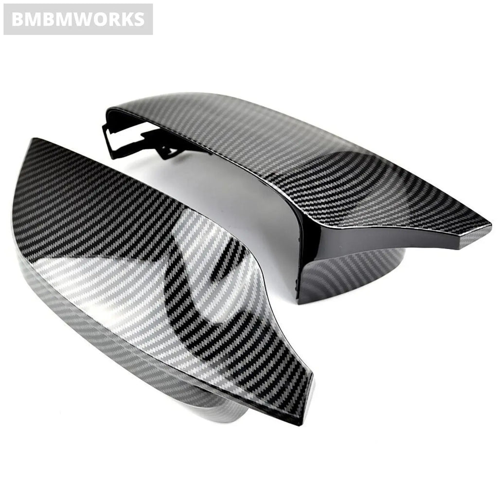 2X Rhd Carbon Fiber Look Mirror Cover Caps Bmw G20 G21 G30 G22 G23 G11 G12 G15
