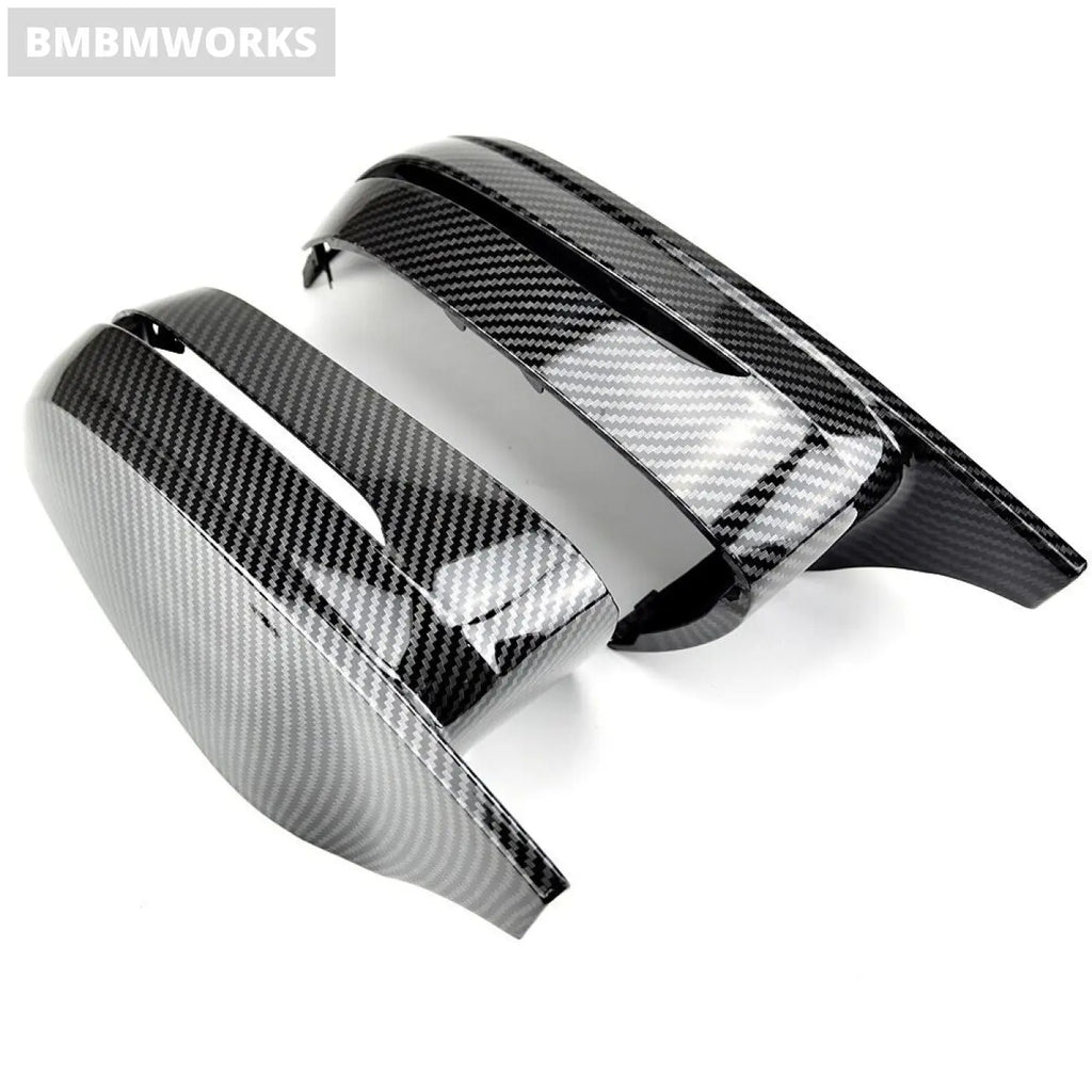 2X Rhd Carbon Fiber Look Mirror Cover Caps Bmw G20 G21 G30 G22 G23 G11 G12 G15