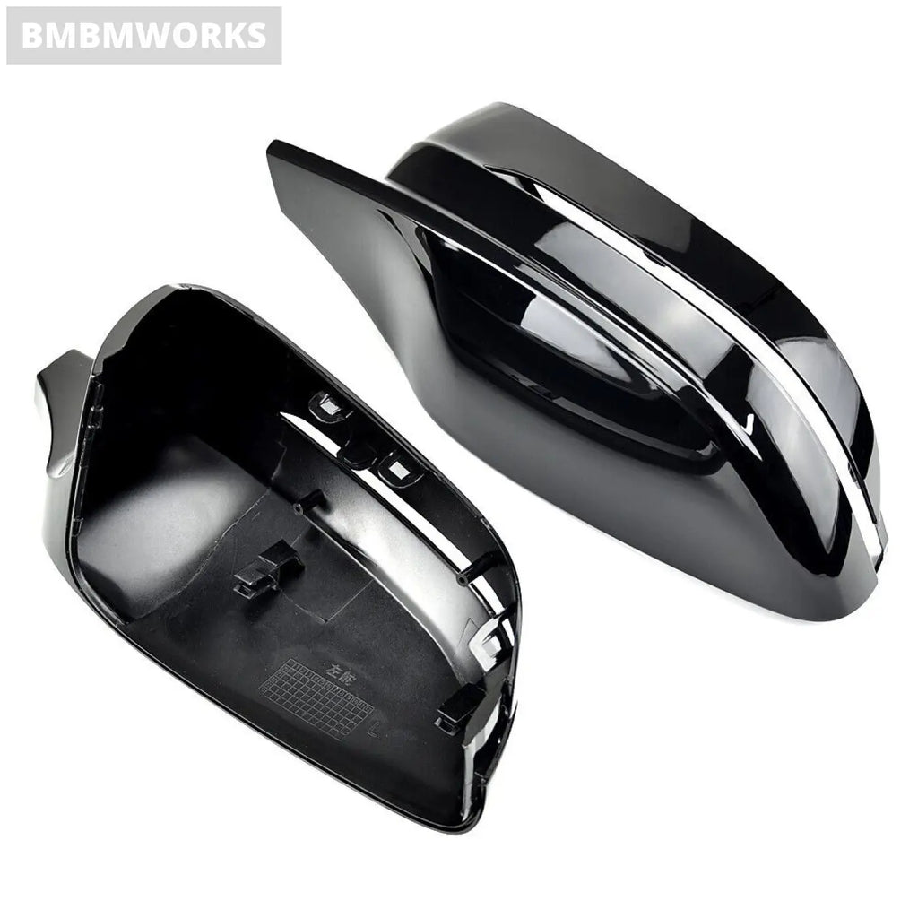 2X Rhd Gloss Black Mirror Cover Caps Bmw G20 G21 G30 G22 G23 G11 G12 G15 G16