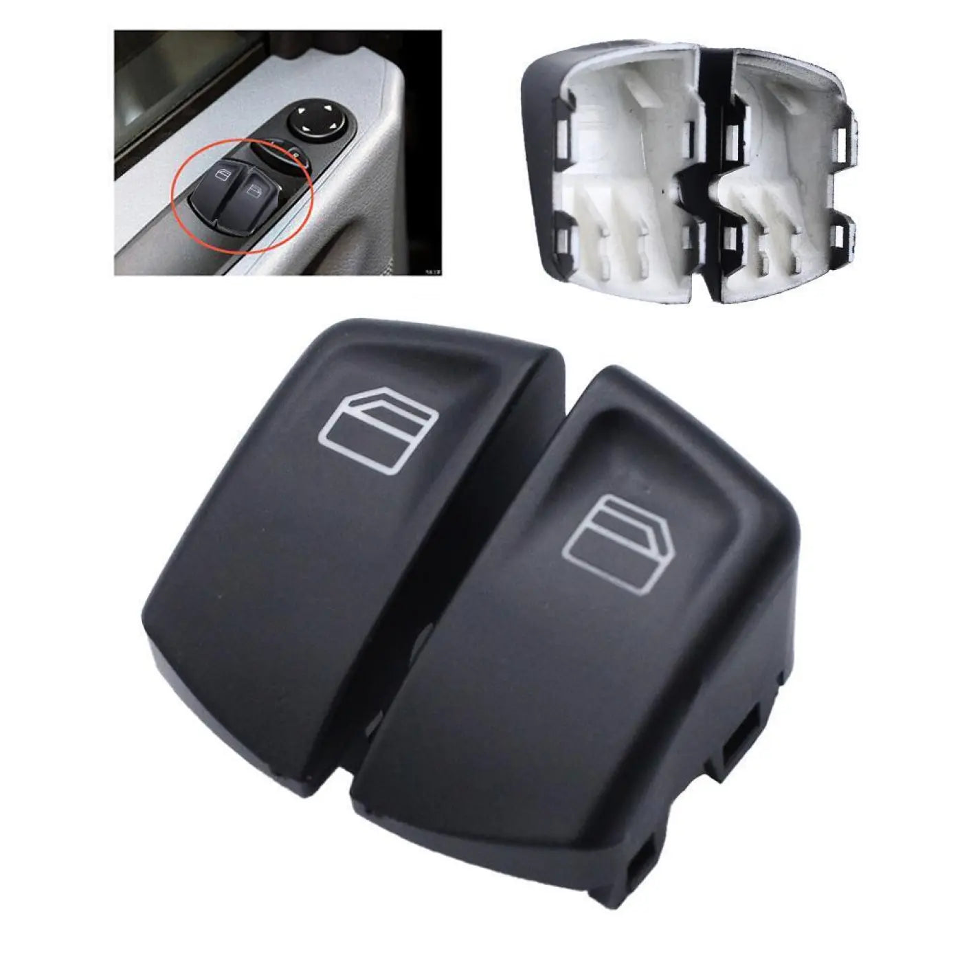 2X Window Button Lifter Switch Cover Fittings Mb Mercedes Benz Vito Sprinter