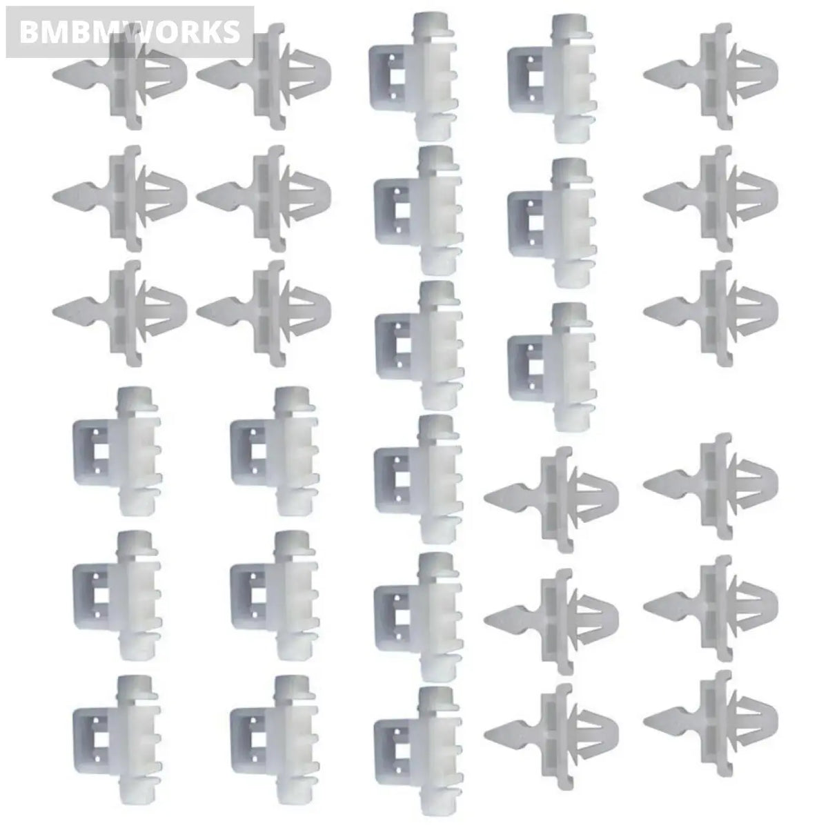 30 Pcs Holding Brackets Fixing Clips Planking White For Mercedes Sacco 190 W201