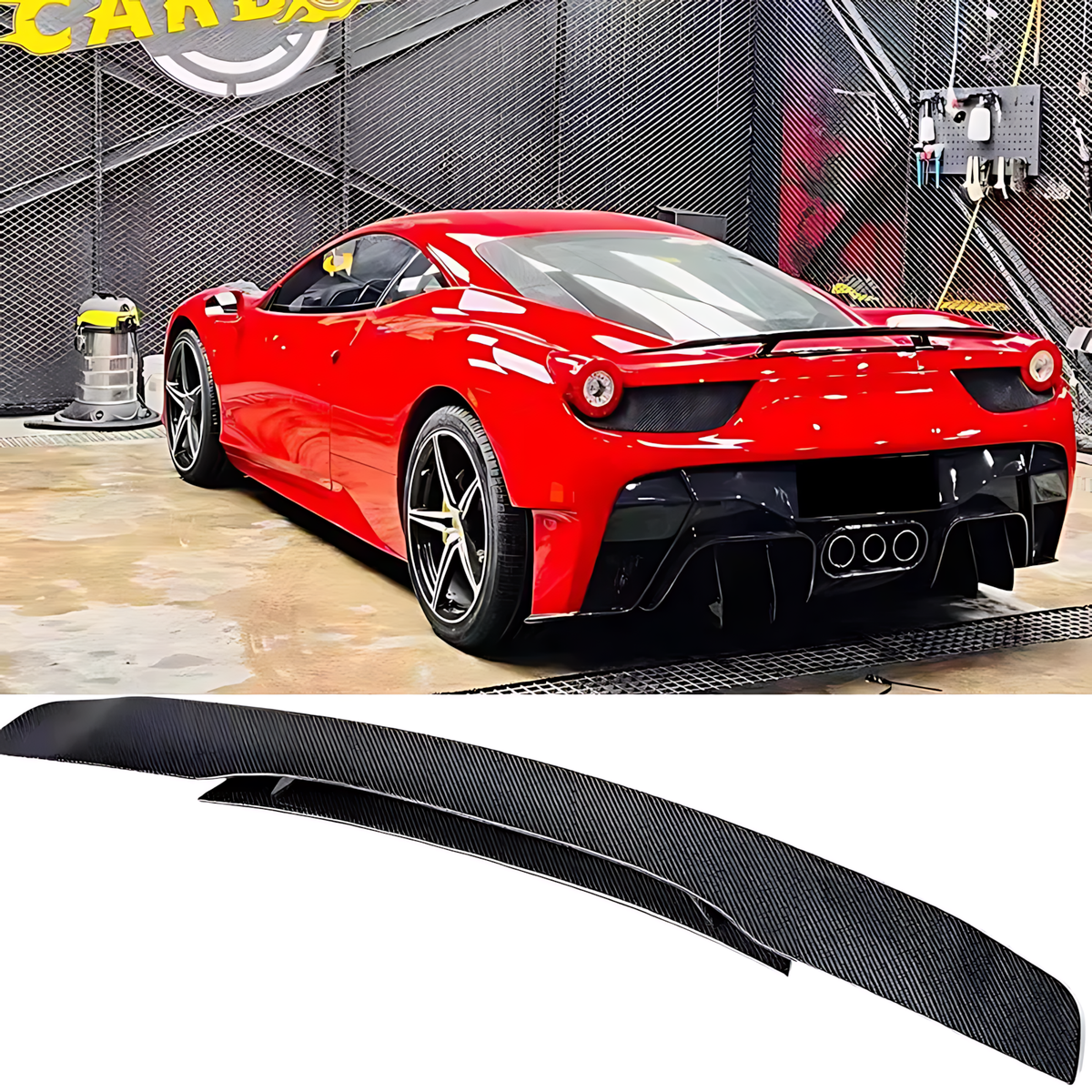 Ferrari 458 Carbon Fiber Rear Spoiler (2011–2015) | Performance Tail Wing Upgrade BMBMWORKS
