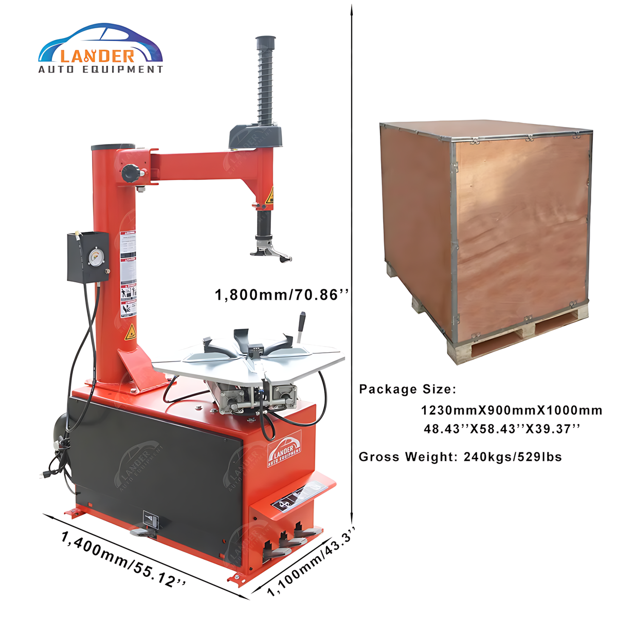 Pneumatic Tire Changer w/ Bead Blaster | 12"-24" Rim Clamp | 145 psi | CE Certified BMBMWORKS
