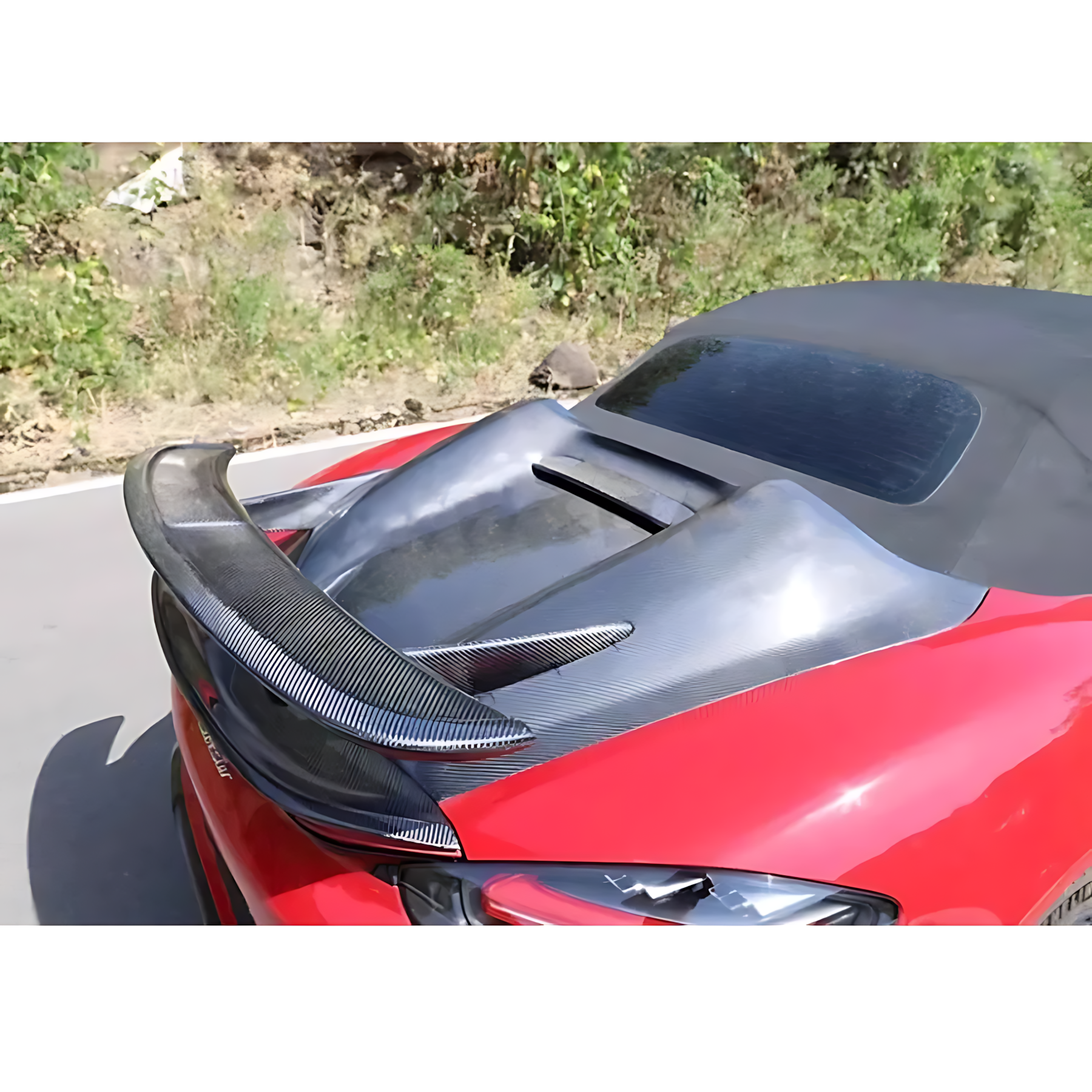 Porsche 718 Cayman & Boxster 2016–2021 Carbon Fiber Ducktail Spoiler – Hump Style Rear Wing Upgrade BMBMWORKS