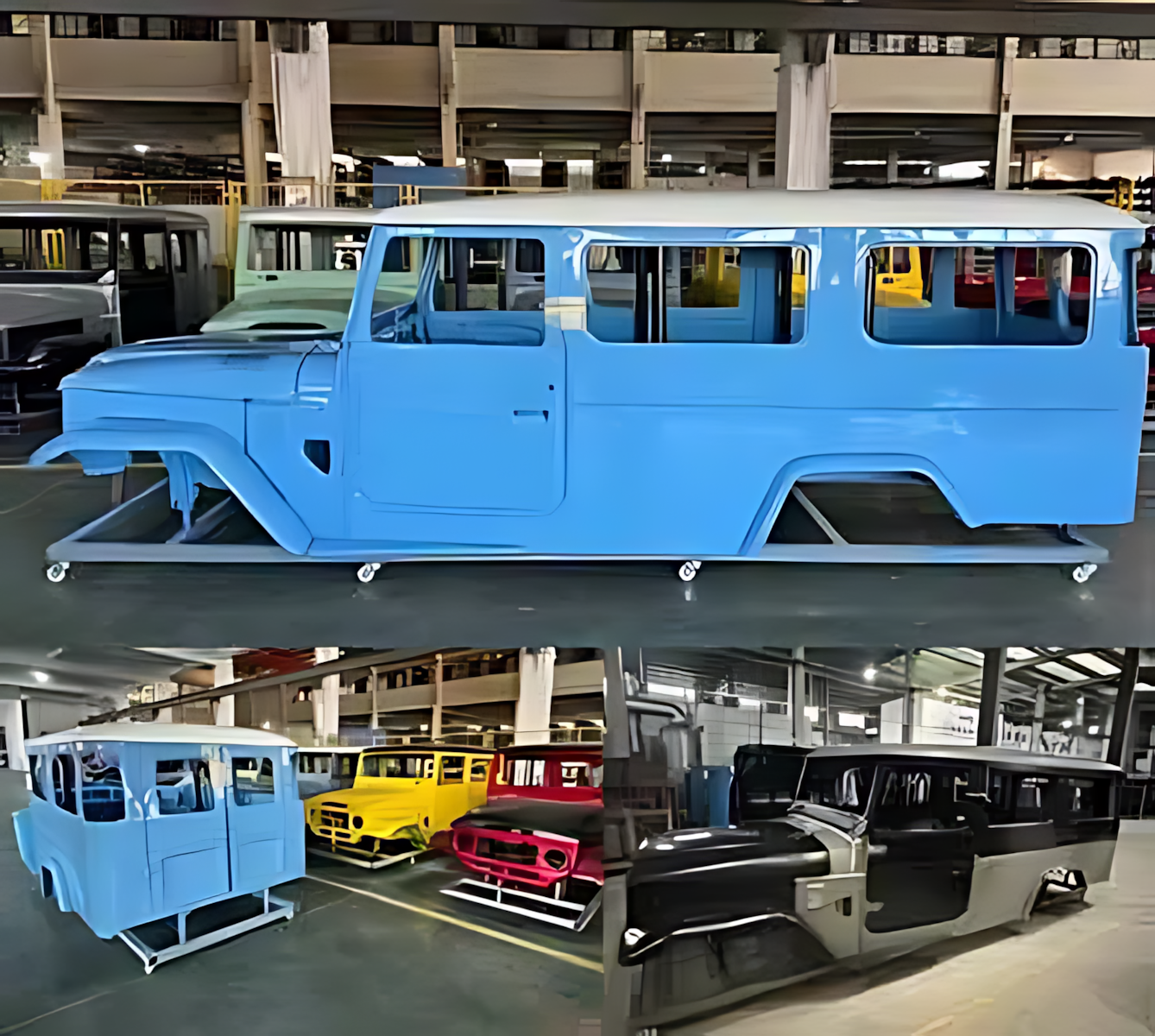 Toyota Land Cruiser FJ45V / FJ47 Troopy Complete Metal Body Shell – OEM-Style Steel Restoration Assembly BMBMWORKS