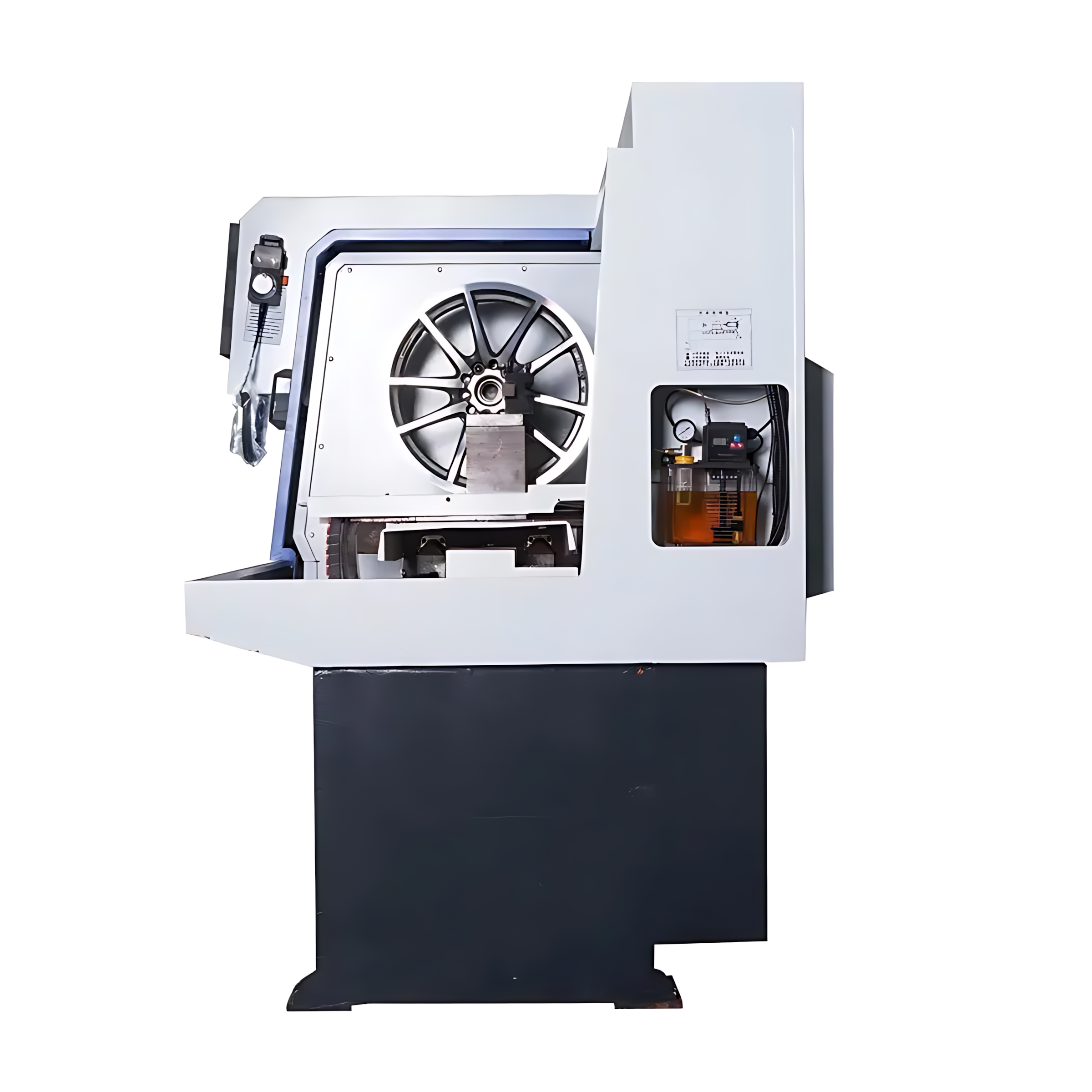 Automatic Alloy Wheel CNC Lathe – 24" Rim Repair & Diamond Cutting Machine, 5.5 kW, 2000 RPM