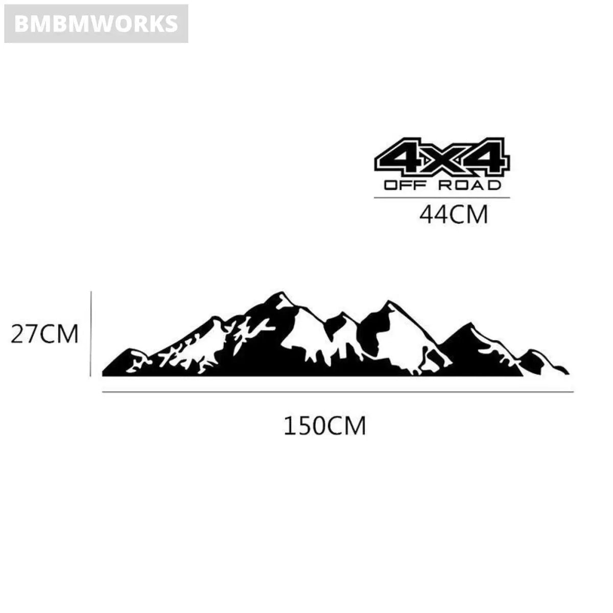 3Pcs 4X4 Off Road Graphic Decal Sticker For Navara Ford Ranger Raptor Pickup