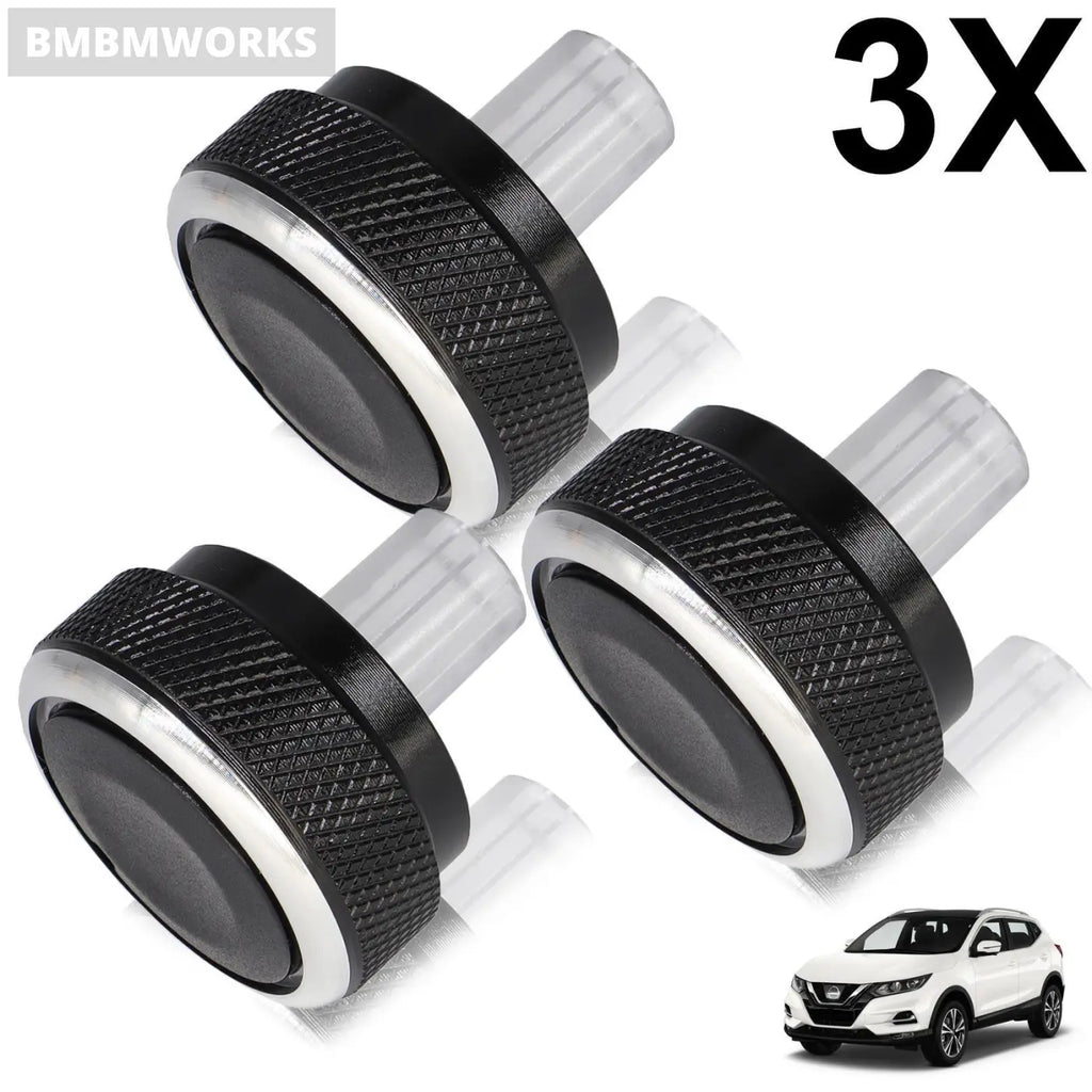 3Pcs Ac Switch Knob Heat Climate Control For Nissan Qashqai J10 2006 - 2013