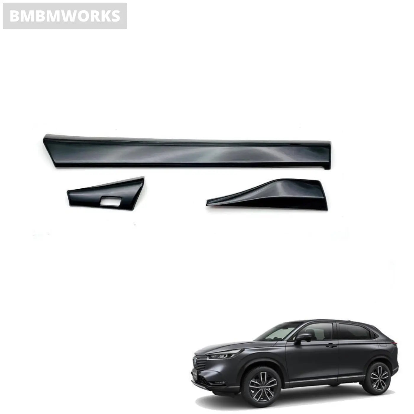 3Pcs Dashboard Panel Decorative Cover Trim Honda Hrv Hr-V Vezel 2021 2022 Rhd