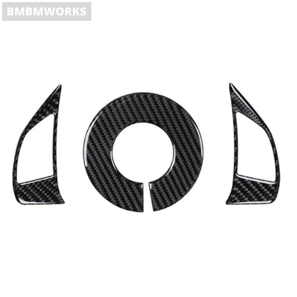3Pcs Interior Steering Wheel Cover Trim Stickers Fiat 500 2012-2015
