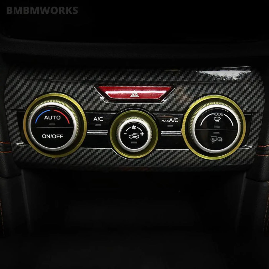 3Pcs/Set Air Conditioner Knob Decorative Rings Subaru Xv Crosstrek Gt 2018-2021