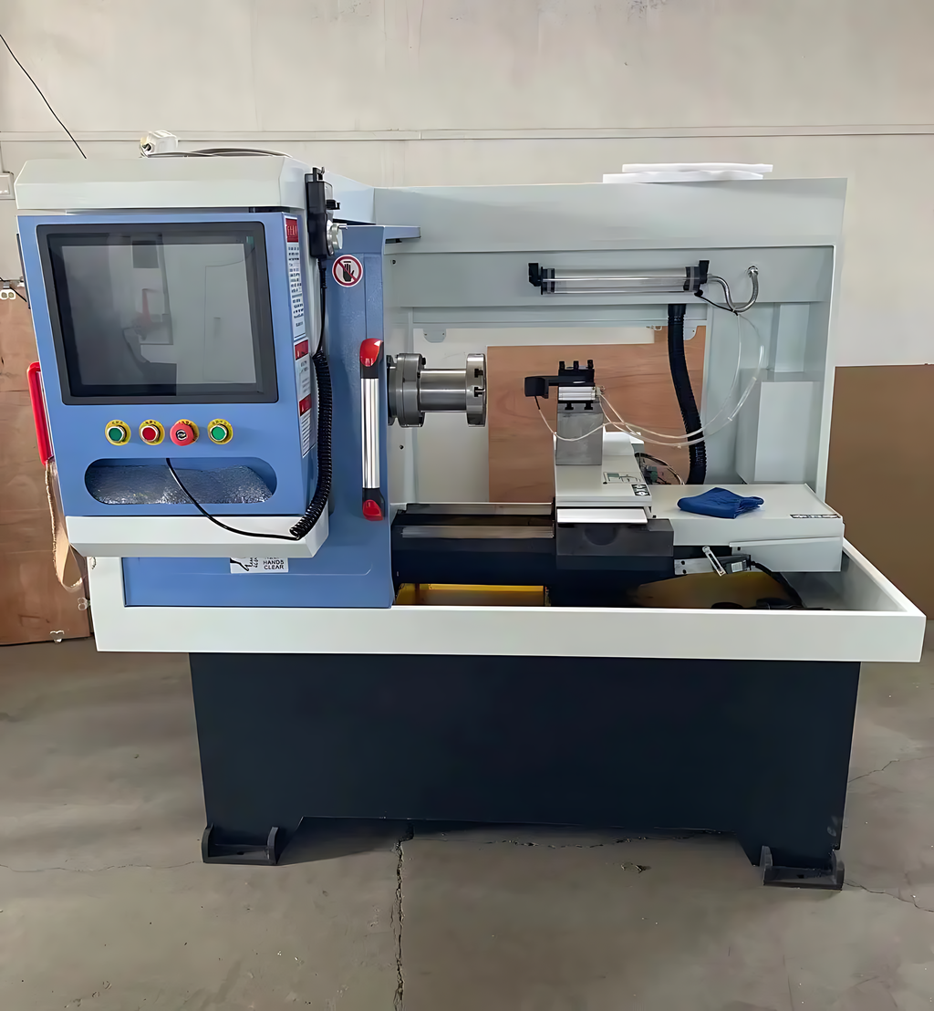 Automatic Alloy Wheel CNC Lathe – 24" Rim Repair & Diamond Cutting Machine, 5.5 kW, 2000 RPM