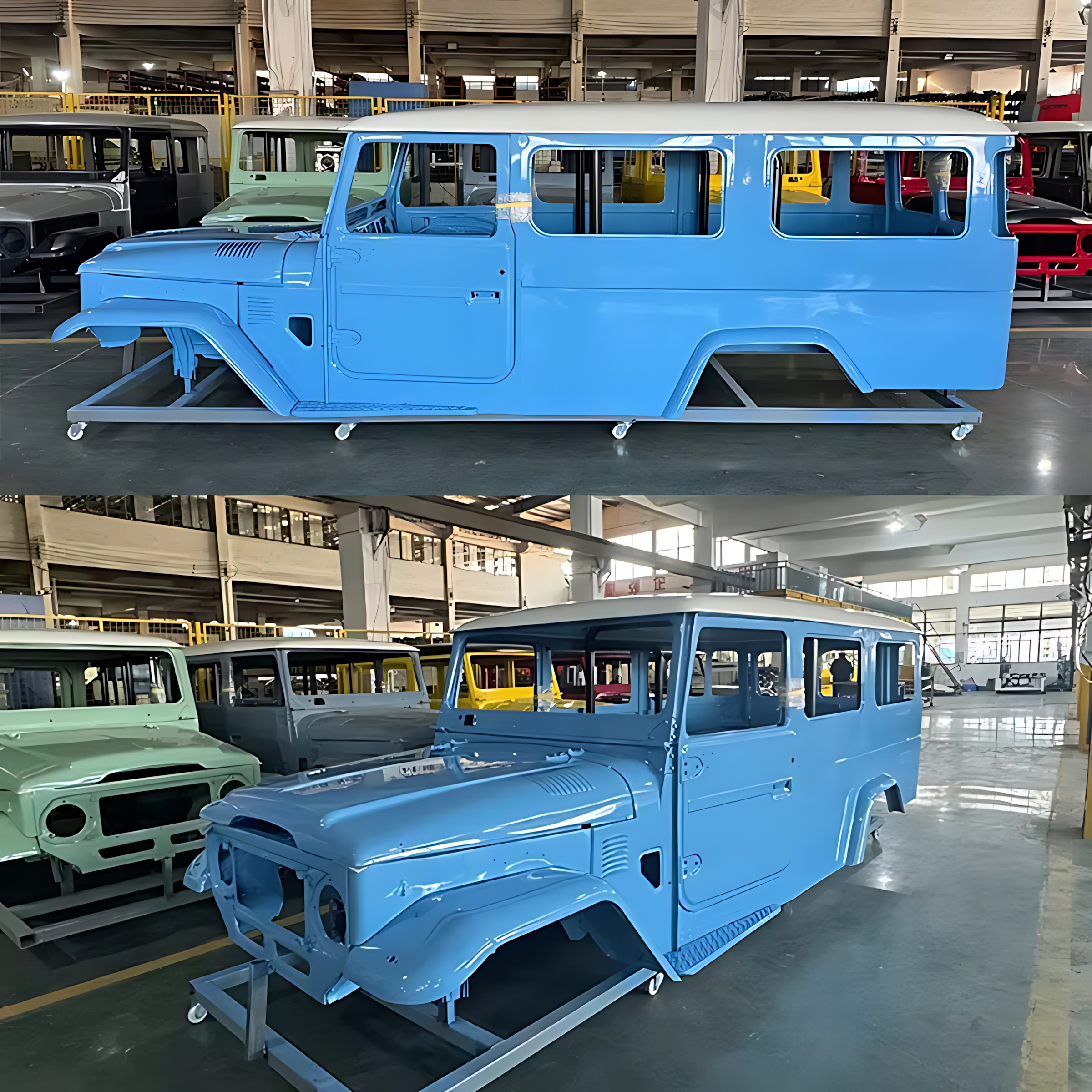 Toyota Land Cruiser FJ45V / FJ47 Troopy Complete Metal Body Shell – OEM-Style Steel Restoration Assembly BMBMWORKS