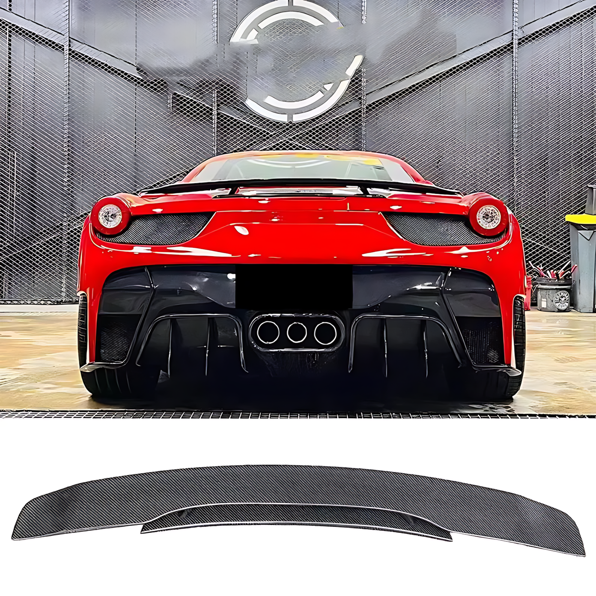 Ferrari 458 Carbon Fiber Rear Spoiler (2011–2015) | Performance Tail Wing Upgrade BMBMWORKS