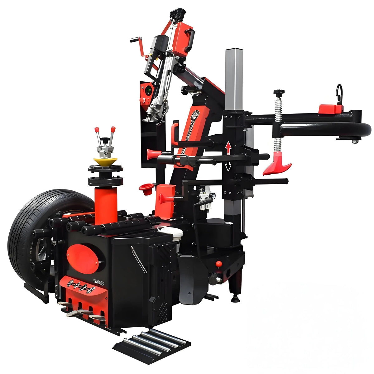 28″ Non-Touch Leverless Tire Changer – 14″–28″ Rims, 43.3″ Max Tire Ø, 1.1 kW (1.5 HP), 110/220 V, 8–10 bar (116–145 psi) BMBMWORKS