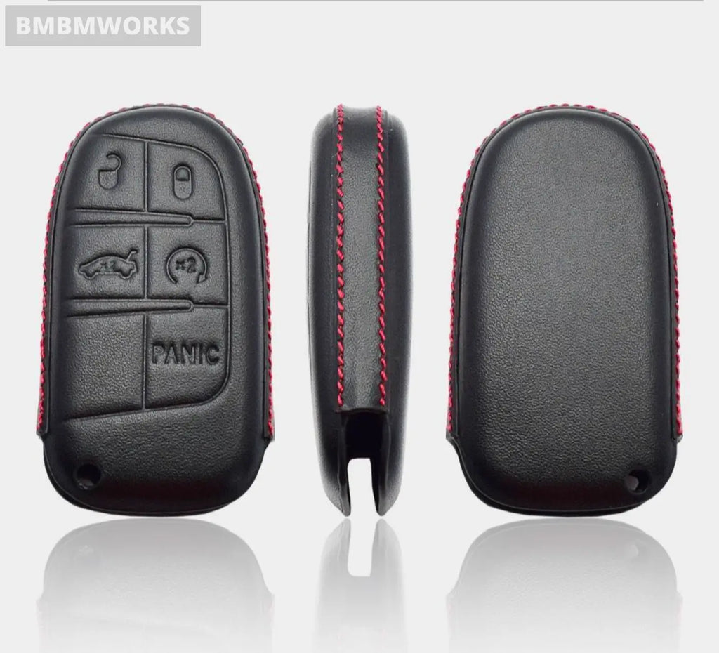4D Leather Key Case Dodge Charger Challenger Srt Dart Durango Jeep Grand Cheroke