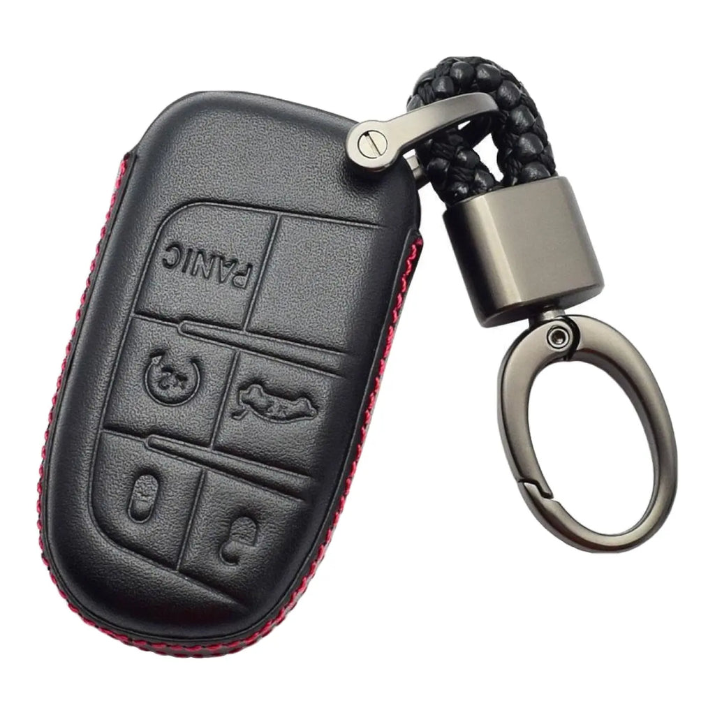 4D Leather Key Case Dodge Charger Challenger Srt Dart Durango Jeep Grand Cheroke