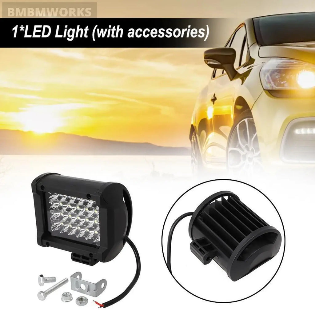4Inch 72W Led Work Light Bar Sport Combo Truck Offroad Tractor Boat Excavator
