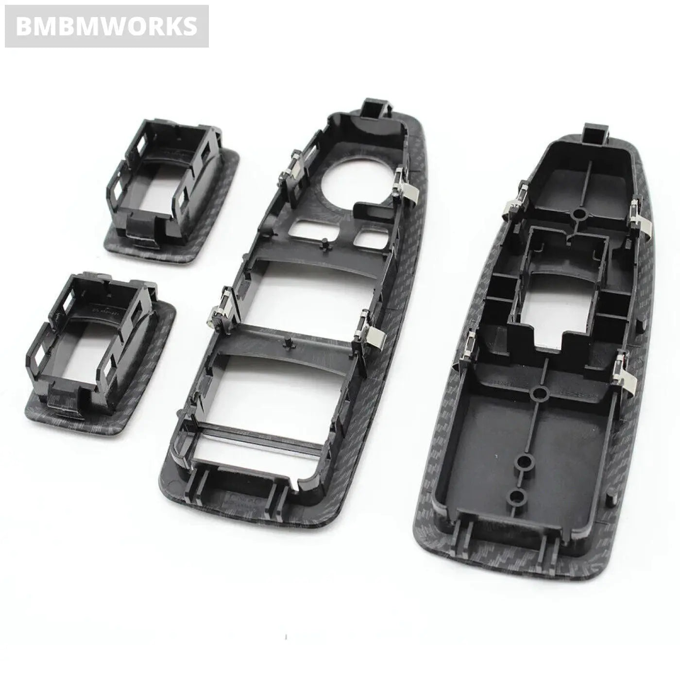 4Pcs Bmw F20 F30 F31 F32 F80 Carbon Fiber Pattern Window Switch Panel Trim Cover